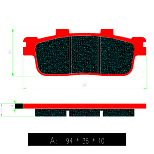 Pastillas de freno delanteras y traseras para motocicleta CVO para KYMCO XcitingS250/S300 CT250/<span class=keywords><strong>300</strong></span> S350 <span class=keywords><strong>SYM</strong></span> JMAX300, pastillas de fricción para motocicleta FA427 - Product Image 4