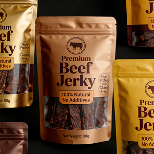 Minfly Resealable Smell Proof 3.5g Mylar Bags Custom Design Stand up Pouch for Beef Jerky Cookie Candy Chocolate Packaging - Product Image 6