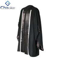Robe de Cérémonie de Remise de Diplôme PhD Universitaire Britannique en Gros, Robe de Doctorat Unisexe de Haute Qualité, Cape de Cérémonie Disponible en Plusieurs Couleurs