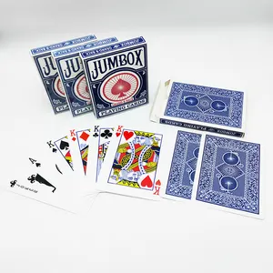Cetak kartu bermain poker kertas ukuran besar kualitas tinggi kustom
