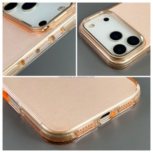 Coque de téléphone PC transparente Bling Bling avec support de cadre d'appareil photo, style <span class=keywords><strong>simple</strong></span> et fin, pour iPhone 17 16 15 14 Pro Max - Product Image 3