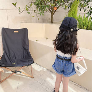 Ropa Infantil de Verano, Pantalones Cortos de Mezclilla para Niñas Pequeñas, Pantalones Casuales, Pantalones Cortos de Color Sólido - Product Image 3