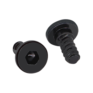 Vis autotaraudeuses à tête plate ultra-mince noire de grade 8.8 et 10.9, à embase hexagonale, avec queue plate de positionnement, non standard, sur mesure - Product Image 1