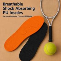 Semelles intérieures confortables en mousse PU absorbant les chocs, surface en maille respirante, coussin doux, soutien de la voûte plantaire écologique pour une utilisation quotidienne et sportive