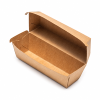 Boîte à hot-dogs coréens à emporter avec couvercle, taille personnalisée et logo sur mesure pour la restauration rapide