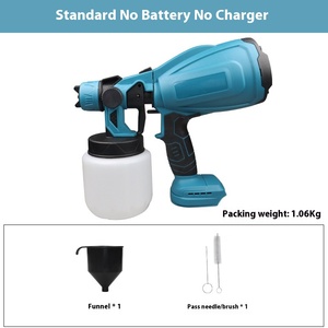 Súng phun sơn điện áp suất cao nhỏ Pin Lithium chạy bằng đồ nội thất đặc biệt Sơn nguyên tử hóa cao 1.3mm Kích thước vòi phun - Product Image 6