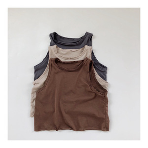 Summer Children's <strong>Vest</strong> Wear <strong>Newborn</strong> Boy Cotton <strong>Vest</strong> Infant Girls Solid Color Soft Waxy Sleeveless <strong>Vest</strong> - Product Image 2