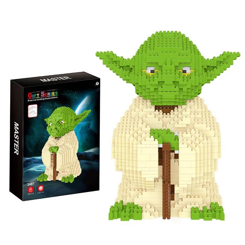 Großhandel Star Anime Figur Wars Action figuren Mikro blöcke Yoda Spielzeug Bausteine Sets Pädagogisches Kinderspiel zeug