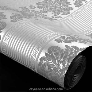 Papel Tapiz Texturizado con Estampado de <span class=keywords><strong>Damasco</strong></span> Negro y Amarillo para Sala de Estar, Dormitorio, Decoración del Hogar, Papel Tapiz No Tejido - Product Image 3