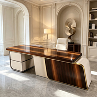 Ensemble de meubles de bureau en forme de L moderne, design de table de direction, bureau de PDG de haute technologie, mobilier de bureau pour la décoration