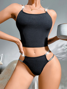 Women's Seamless Push-Up <b>Bra</b> Set Thongs Panties Breathable Sports Underwear Comfortable Tank Tops Lingerie <b>Wire</b>-Free Brassiere - Product Image 4