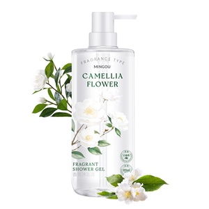 Gel Douche Parfumé Mingou 800ml Hydratant Longue Durée à Base d'Eau Menthe Camélia Noix de Coco Pêche Format Familial avec Pompe - Product Image 5