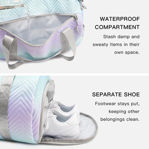 Women's Gym Duffle Bag with Waterproof Compartment Separate Shoe Pocket Versatile Carrying Options for Sports Travel Daily Use - Product Image 3