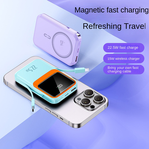 Mini 10000mAh chất lượng cao từ ngân hàng điện 20W/22.5W pd15w sạc không dây sạc nhanh Slim External Pin kim loại trường hợp - Product Image 2