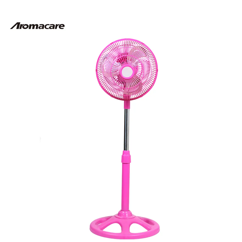 Aromacare Hauteur Réglable 10 Pouces 3 Vitesses Swing Rose AC Petit Ventilateur