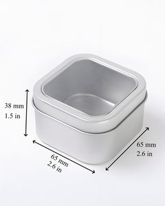 Boîte en fer blanc carrée personnalisée pour bijoux, avec couvercle métallique, pour savon - Product Image 2