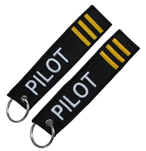 Porte-clés en tissu tissé brodé personnalisé pour pilote, vente en gros, compagnies aériennes Emirates, porte-clés pour pilote - Product Image 2