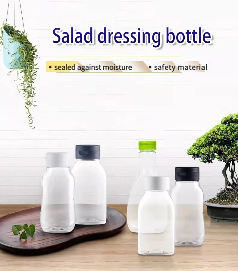 Food Grade Botol Saus Salad Hewan Peliharaan, Botol Plastik Selai Kacang, Kecap, Botol Plastik, Saus Salad Hewan Peliharaan Berbentuk Gitar 250G
