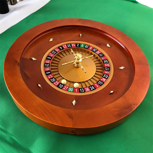 طاولة لعبة الروليت خشبية ذات جودة عالية مع كرات مزدوجة الصفر للبالغين من الكازينو - Product Image 5