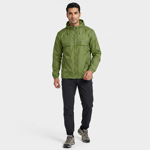 Veste coupe-vent pour homme, haute qualité, prix abordable, légère, col montant, à capuche, confortable, vintage, automne - Product Image 1