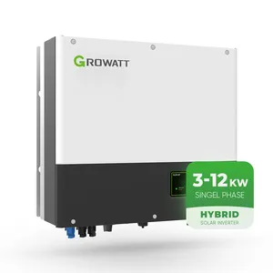 Concurrerende Prijs Growatt Drie Fase Zonne-Energie Hybride Omvormer 12kw 10kw 5kw 5000W 12000W Pure Sinus Omvormer Dc