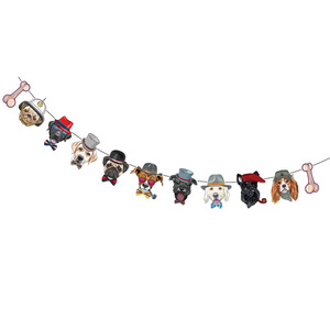 Drapeau d'<span class=keywords><strong>anniversaire</strong></span> pour animaux de compagnie, bannière de fête, motif chien de dessin animé, décoration de fête d'<span class=keywords><strong>anniversaire</strong></span>, drapeau d'<span class=keywords><strong>anniversaire</strong></span> - Product Image 3