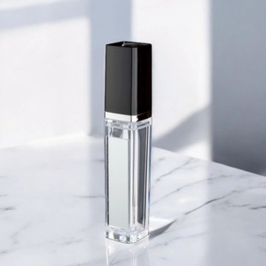 empty custom logo 4.5ml 5ml 6ml 7ml 8ml 10ml square led light clear lipgloss container <b>lip</b> <b>gloss</b> tubes with mirror - Product Image 3