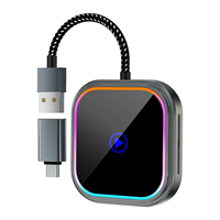 Adaptateur CarPlay sans fil K521 Carplay ou Android auto AI Box Rhythmic rgb light Android Car Play Smart Streaming Box