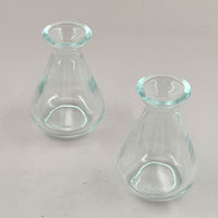 Diffuseur de parfum de luxe en verre à large ouverture de 140 ml, forme unique de sablier, bouteille en verre transparent avec bouchon en liège, pour assainisseur d'air domestique