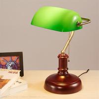 Lámpara de mesa clásica vintage en oferta, tipo Banker, con interruptor de botón E27, para estudio, lectura, escritorio, decoración del hogar.