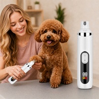 Kit de toilettage professionnel pour animaux de compagnie avec accessoires de coupe-griffes à lumière LED et tondeuse sans fil pour chiens