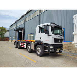Camion benne à benne basculante Sino Howo 8x4 30 tonnes, diesel manuel, avec bras hydraulique, pour la collecte des déchets, à vendre - Product Image 2