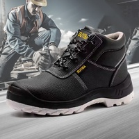 Chaussures de sécurité GUYISA unisexes S3 SRC en cuir véritable avec embout en acier, résistantes aux perforations et antidérapantes pour l'hiver et l'utilisation en usine