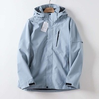 Vestes à capuche personnalisées en toile monocouche avec fermeture éclair, impression de logo en polyester, vêtements de travail d'entreprise, manteaux pour hommes et femmes