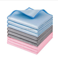 Éponge de nettoyage rapide pour vitres et miroirs, chiffons de nettoyage en microfibre, non pelucheux, sans bords, à poils longs et courts, en tissu éponge noir