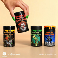 Frasco de Vidrio Personalizado Multitamaño (1g, 3.5g, 7g) a Prueba de Olores para Hierbas y Flores, con Cierre a Prueba de Niños