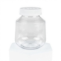 Flacon de complément alimentaire de qualité alimentaire 350cc pour liquides, comprimés et gélules, produit de santé en PET, forme ronde