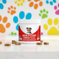 Granulés Souples OEM en Gros Riches en Protéines et Probiotiques pour Peau et Pelage, Snacks Apaisants Contre les Démangeaisons avec Huile de Saumon pour Chiens Toutes Races 2,5g/Unité