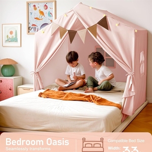 Les tentes pour enfants les plus vendues d'<span class=keywords><strong>Amazon</strong></span>, petites maisons, chambres intérieures pour bébés princesses, jouets pour garçons et filles, outils de séparation de lit - Product Image 2
