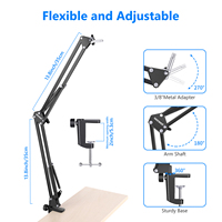 Support de microphone extensible Neewer avec bras articulé et pince de fixation pour table