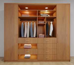 Armario de Dormitorio Moderno de Madera MDF Extensible y Colgante con Almacenamiento Funcional - Product Image 1