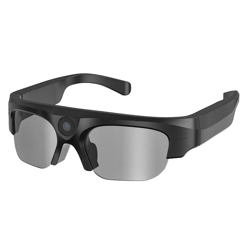 Camera Glasses 2K Outdoor HD Video Glasses Portable Wearable Eye Glasses with Camera for Outdoor Sports Driving