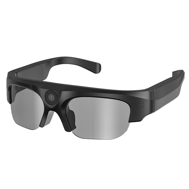 Camera Glasses 2K Outdoor HD Video Glasses Portable Wearable Eye Glasses Camera for Outdoor Sports Driving Intelligent Music