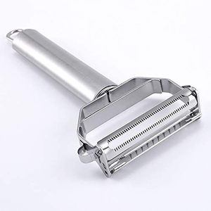 For Ultra Sharp 2 in 1 Stainless Steel Julienne <b>Vegetable</b> Peeler for Carrot Potato Cucumber Metal Gadget - Product Image 4