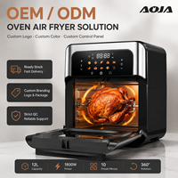 Friteuse à air numérique moderne 12L en stock, sans huile, arrêt automatique, partie intérieure résistante à la chaleur, usage domestique