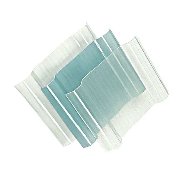 Moderne Transparante Polycarbonaat Golf Dakplaat Gegolfd Plastic Tegel Glasvezelversterkte Kunststof Dakplaat