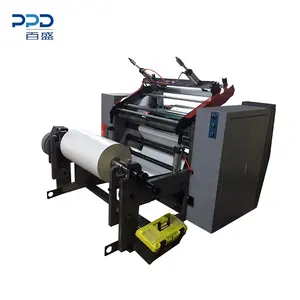 Máquina rebobinadora de rollos de papel, automática, térmica