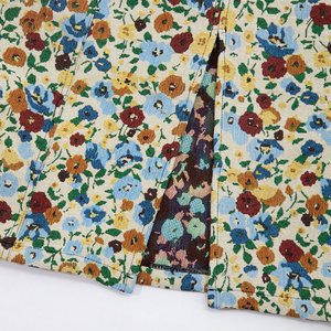 Ensemble gilet et jupe personnalisé à motif floral <span class=keywords><strong>pour</strong></span> femme, veste sans manches dos nu, crop top à nœud papillon et jupe, été - Product Image 6