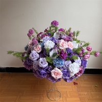 C-445 Bouquet de fleurs violet foncé en gros – Centre de table pour événements, idéal pour les fêtes et la rentrée scolaire (vente en gros)