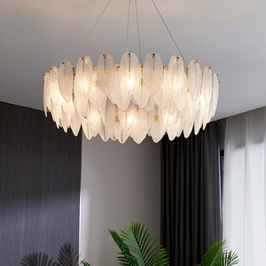Lustre en verre de style français chambre design moderne suspension en verre simple nordique minimaliste - Product Image 2